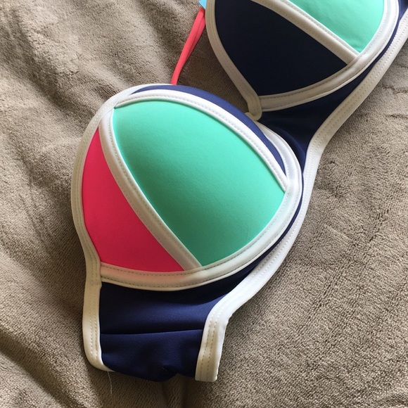 Color block push-up bikini top - Picture 2 of 5